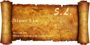 Sipos Lia névjegykártya