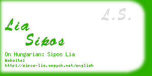 lia sipos business card